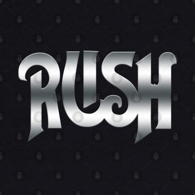 Rush - Metallic Logo by RetroZest